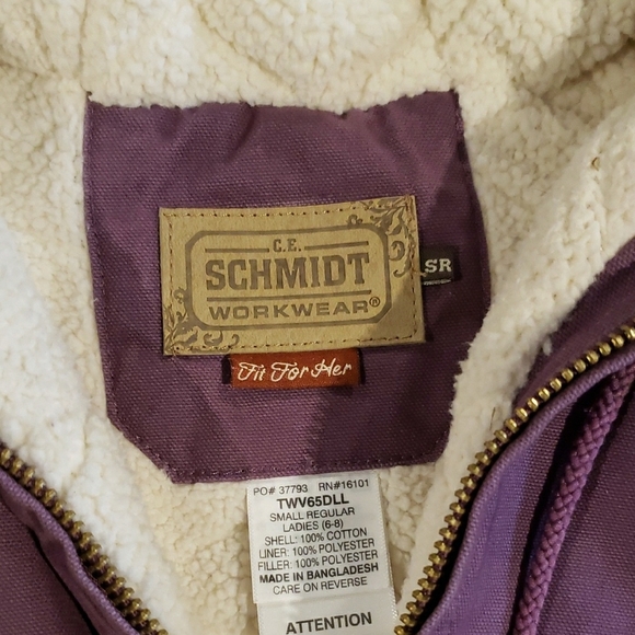 Purple Hooded Vest with Cream Lining - Picture 2 of 5